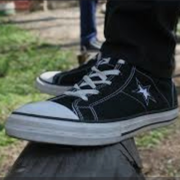 CONVERSE All Star Black and White Men's Canvas Sneakers - Picture 14 of 14